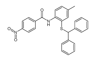 N-(2-benzhydrylsulfanyl-4-methylphenyl)-4-nitrobenzamide Structure
