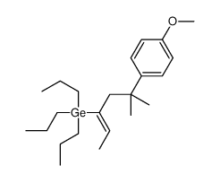 [5-(4-methoxyphenyl)-5-methylhex-2-en-3-yl]-tripropylgermane结构式
