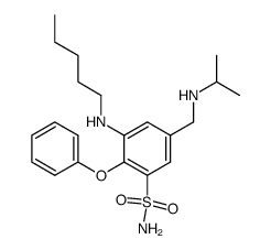 5-(Isopropylamino-methyl)-3-pentylamino-2-phenoxy-benzenesulfonamide结构式