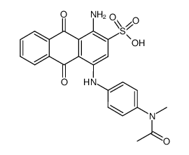 4-[[4-(acetylmethylamino)phenyl]amino]-1-amino-9,10-dihydro-9,10-dioxoanthracene-2-sulphonic acid Structure