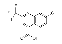 7-chloro-2-(trifluoromethyl)quinoline-4-carboxylic acid结构式