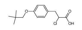 2-chloro-3-[4-(2,2-dimethylpropyloxy)phenyl]propionic acid结构式