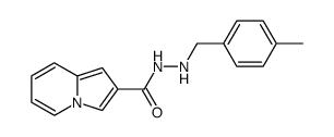 Indolizine-2-carboxylic acid N'-(4-methyl-benzyl)-hydrazide结构式