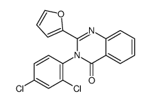 3-(2,4-dichlorophenyl)-2-(furan-2-yl)quinazolin-4-one结构式