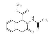 methyl 2-acetamido-3-oxo-1,4-dihydroisoquinoline-1-carboxylate结构式