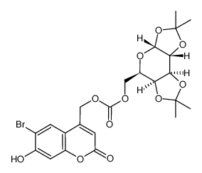 (6-bromo-7-hydroxy-2-oxo-2H-chromen-4-yl)methyl (((3aR,5R,5aS,8aS,8bR)-2,2,7,7-tetramethyltetrahydro-5H-bis([1,3]dioxolo)[4,5-b:4',5'-d]pyran-5-yl)methyl) carbonate Structure