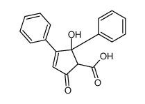 2-hydroxy-5-oxo-2,3-diphenylcyclopent-3-ene-1-carboxylic acid Structure