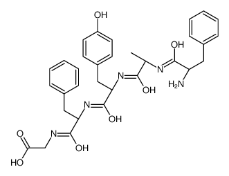 2-[[(2R)-2-[[(2R)-2-[[(2R)-2-[[(2R)-2-amino-3-phenylpropanoyl]amino]propanoyl]amino]-3-(4-hydroxyphenyl)propanoyl]amino]-3-phenylpropanoyl]amino]acetic acid结构式