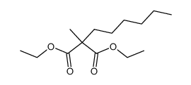 2-hexyl-2-methylmalonic acid diethyl ester结构式