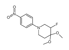 3-fluoro-4,4-dimethoxy-1-(4-nitrophenyl)piperidine Structure