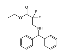 ethyl 3-(benzhydrylamino)-2,2-difluoropropanoate结构式