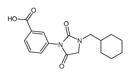 3-[3-(cyclohexylmethyl)-2,5-dioxoimidazolidin-1-yl]benzoic acid结构式