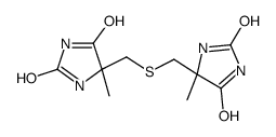 5-methyl-5-[(4-methyl-2,5-dioxoimidazolidin-4-yl)methylsulfanylmethyl]imidazolidine-2,4-dione Structure