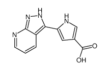 5-(1H-吡唑并[3,4-B]吡啶-3-基)-1H-吡咯-3-羧酸结构式