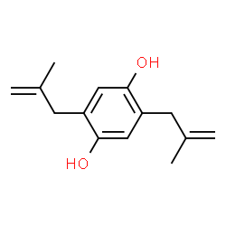 1,4-Benzenediol, 2,5-bis(2-methyl-2-propenyl)- (9CI) Structure
