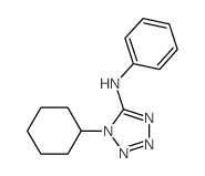 1H-Tetrazol-5-amine,1-cyclohexyl-N-phenyl- structure
