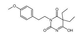 5,5-Diethyl-1-(4-methoxyphenethyl)barbituric acid Structure