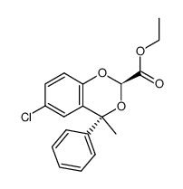 ethyl 6-chloro-4-methyl-4-phenyl-[4H]-1,3-benzodioxin-2-carboxylate结构式