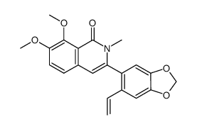 7,8-dimethoxy-2-methyl-3-(4,5-methylenedioxy-2-vinylphenyl)isoquinolin-1(2H)-one结构式