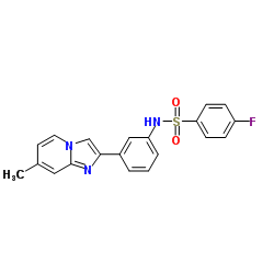 4-Fluoro-N-[3-(7-methylimidazo[1,2-a]pyridin-2-yl)phenyl]benzenesulfonamide Structure