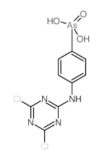 Arsonic acid,[4-[(4,6-dichloro-1,3,5-triazin-2-yl)amino]phenyl]- (9CI) structure