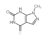 6H-Pyrazolo[3,4-d]pyrimidin-6-one,1,4,5,7-tetrahydro-1-methyl-4-thioxo- structure