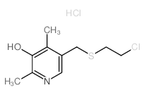 5-(2-chloroethylsulfanylmethyl)-2,4-dimethyl-pyridin-3-ol结构式