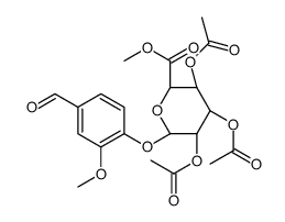 4-Formyl-2-Methoxyphenyl β-D-Glucopyranosiduronic Acid Triacetate Methyl Ester Structure