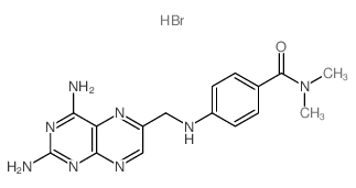 (4-(((2,4-diaminopteridin-6-yl)methyl)amino)phenyl)-N,N-dimethylcarboxamide结构式