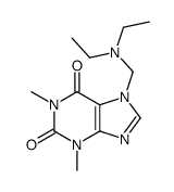 7-(diethylaminomethyl)-1,3-dimethylpurine-2,6-dione结构式
