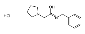 N-benzyl-2-pyrrolidin-1-ylacetamide,hydrochloride Structure