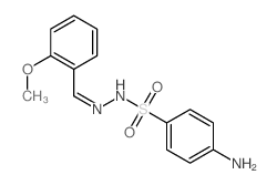4-amino-N-[(2-methoxyphenyl)methylideneamino]benzenesulfonamide structure