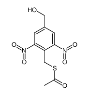 S-[[4-(hydroxymethyl)-2,6-dinitrophenyl]methyl] ethanethioate结构式