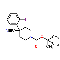 1-BOC-4-CYANO-4-(2-FLUOROPHENYL)-PIPERIDINE结构式