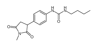 1-butyl-3-(4-(1-methyl-2,5-dioxopyrrolidin-3-yl)phenyl)urea结构式