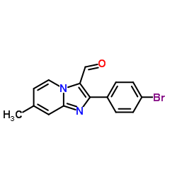 2-(4-BROMO-PHENYL)-7-METHYL-IMIDAZO[1,2-A]PYRIDINE-3-CARBALDEHYDE Structure