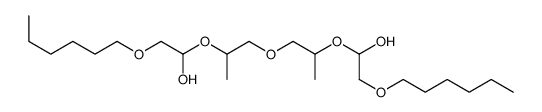 2-hexoxy-1-[1-[2-(2-hexoxy-1-hydroxyethoxy)propoxy]propan-2-yloxy]ethanol Structure