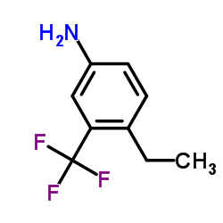 4-乙基-3-(三氟甲基)苯胺结构式