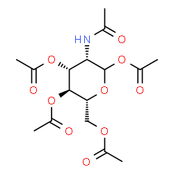 2-acetamido-1,3,4,6-tetra-O-acetyl-2-deoxymannopyranose Structure