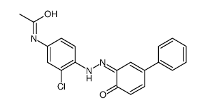 N-[3-chloro-4-[(4-hydroxy[1,1'-biphenyl]-3-yl)azo]phenyl]acetamide structure