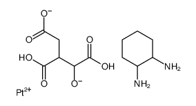 cyclohexane-1,2-diamine,hydron,1-oxidopropane-1,2,3-tricarboxylate,platinum(2+)结构式