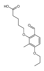 5-(6-formyl-2-methyl-3-propoxyphenoxy)pentanoic acid结构式