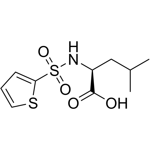 N-(2-Thienylsulfonyl)leucine结构式