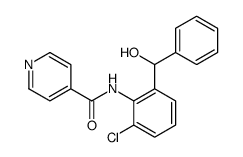 N-[2-chloro-6-[hydroxy(phenyl)methyl]phenyl]pyridine-4-carboxamide Structure