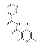 2,6-dimethyl-N-nicotinoyl-4-oxo-4H-pyran-3-carboxamide Structure