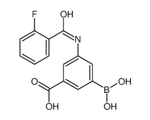 3-borono-5-[(2-fluorobenzoyl)amino]benzoic acid结构式