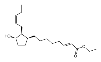 (E)-8-[(1S,2S,3R)-3-Hydroxy-2-((Z)-pent-2-enyl)-cyclopentyl]-oct-2-enoic acid ethyl ester结构式