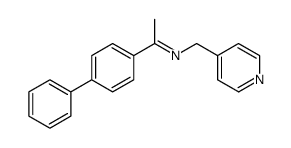 N-[1-(4-phenylphenyl)ethylidene]-(1-pyridin-4-yl)methanamine结构式