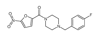 [4-[(4-fluorophenyl)methyl]piperazin-1-yl]-(5-nitrofuran-2-yl)methanone结构式