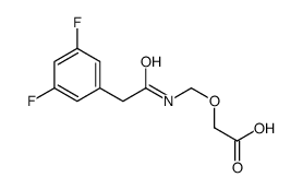 2-[[[2-(3,5-difluorophenyl)acetyl]amino]methoxy]acetic acid结构式